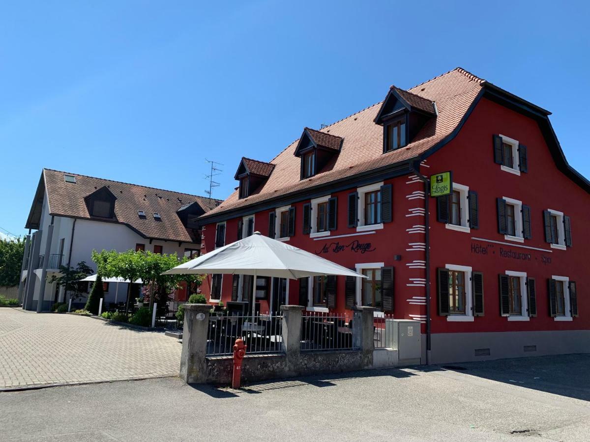 Logis Hotel Restaurant Au Lion Rouge Bartenheim Exterior foto